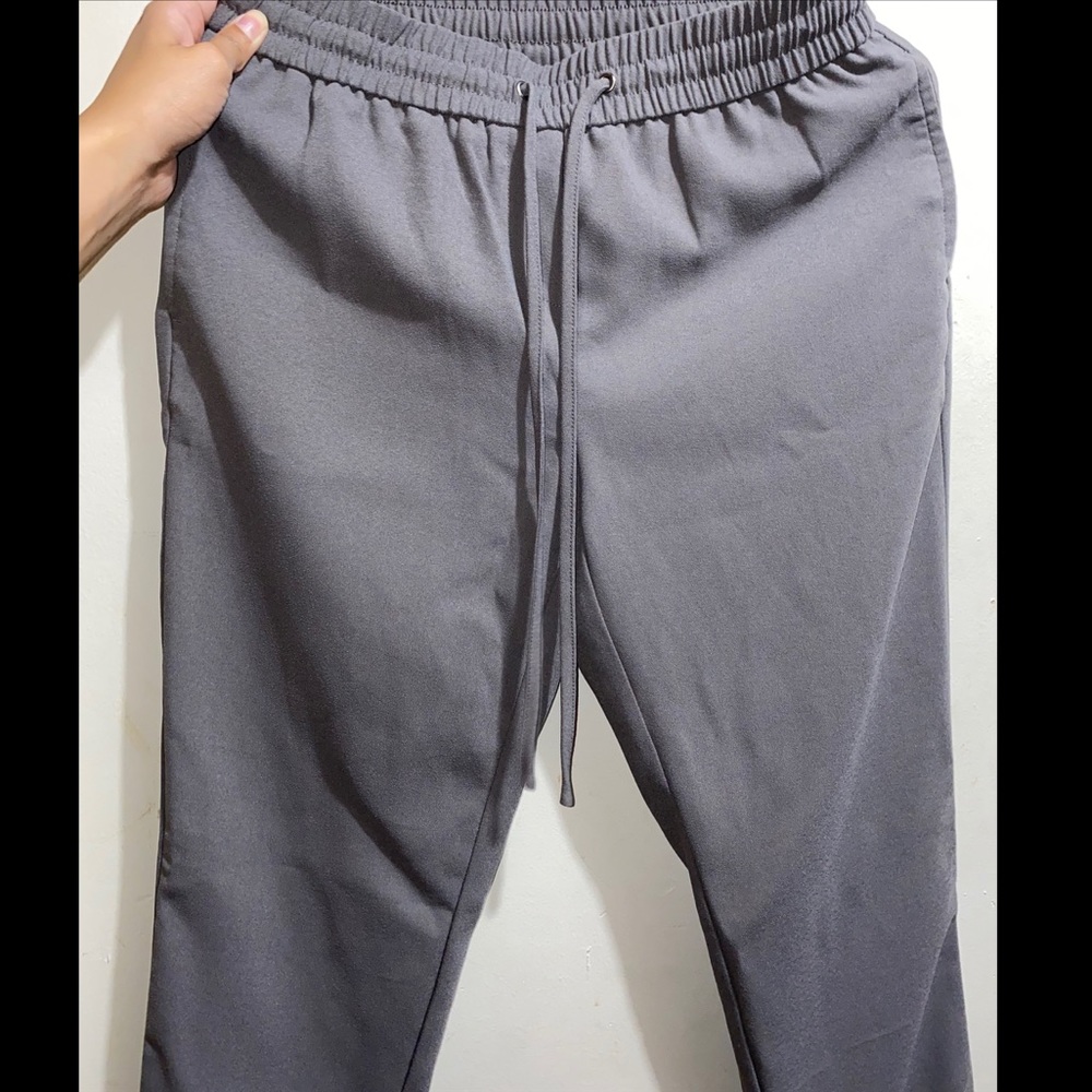 RW&CO Grey Drawstring Dress Pants